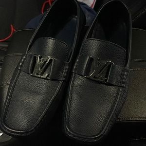 Louis Vuitton. Size 9 mens loafers. Navy blue